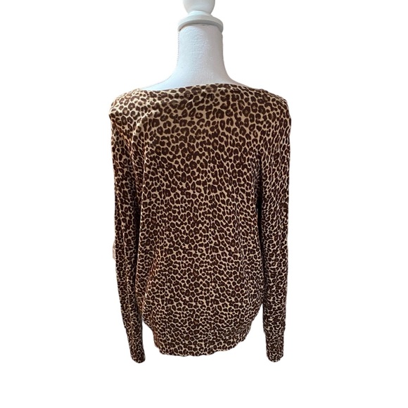 George XXLG Leopard cardigan/sweater. Rayon/Nylon blend. Great condition. - Picture 3 of 13